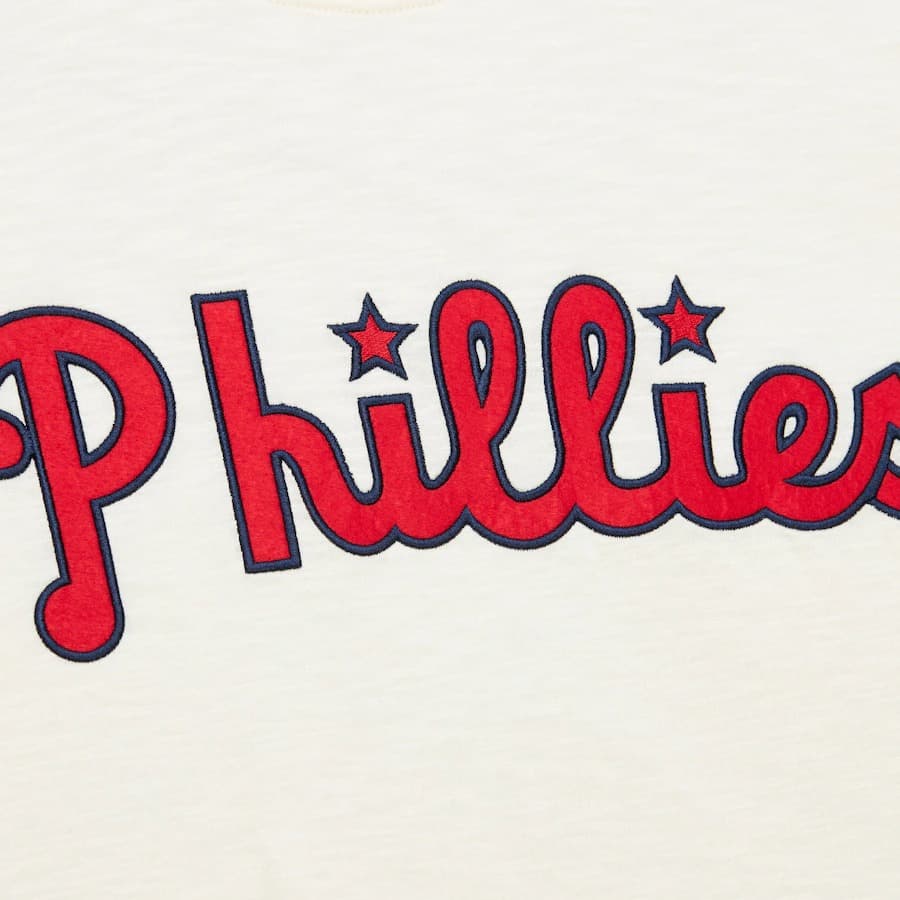 Футболка Mitchell & Ness Cream Philadelphia Phillies Heritage Vintage Slub T-Shirt