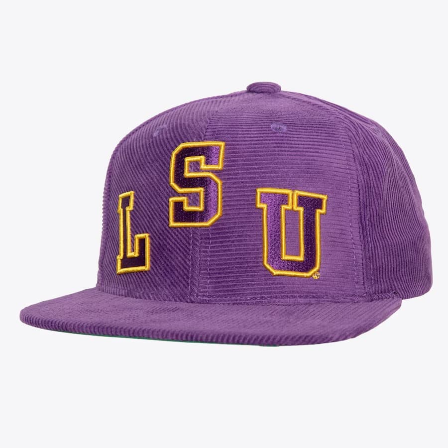 Бейсболка Mitchell & Ness Purple LSU Tigers All Directions Corduroy Snapback Hat