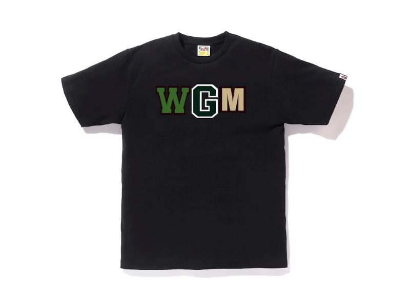 Футболка BAPE ABC WGM Milo Gold Zip Shark Tee Black/Green