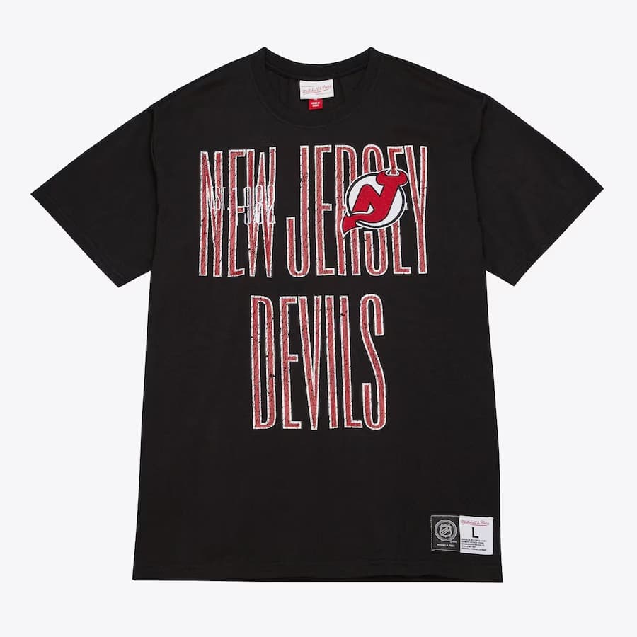 Футболка Mitchell & Ness Black New Jersey Devils Team OG Premium T-Shirt
