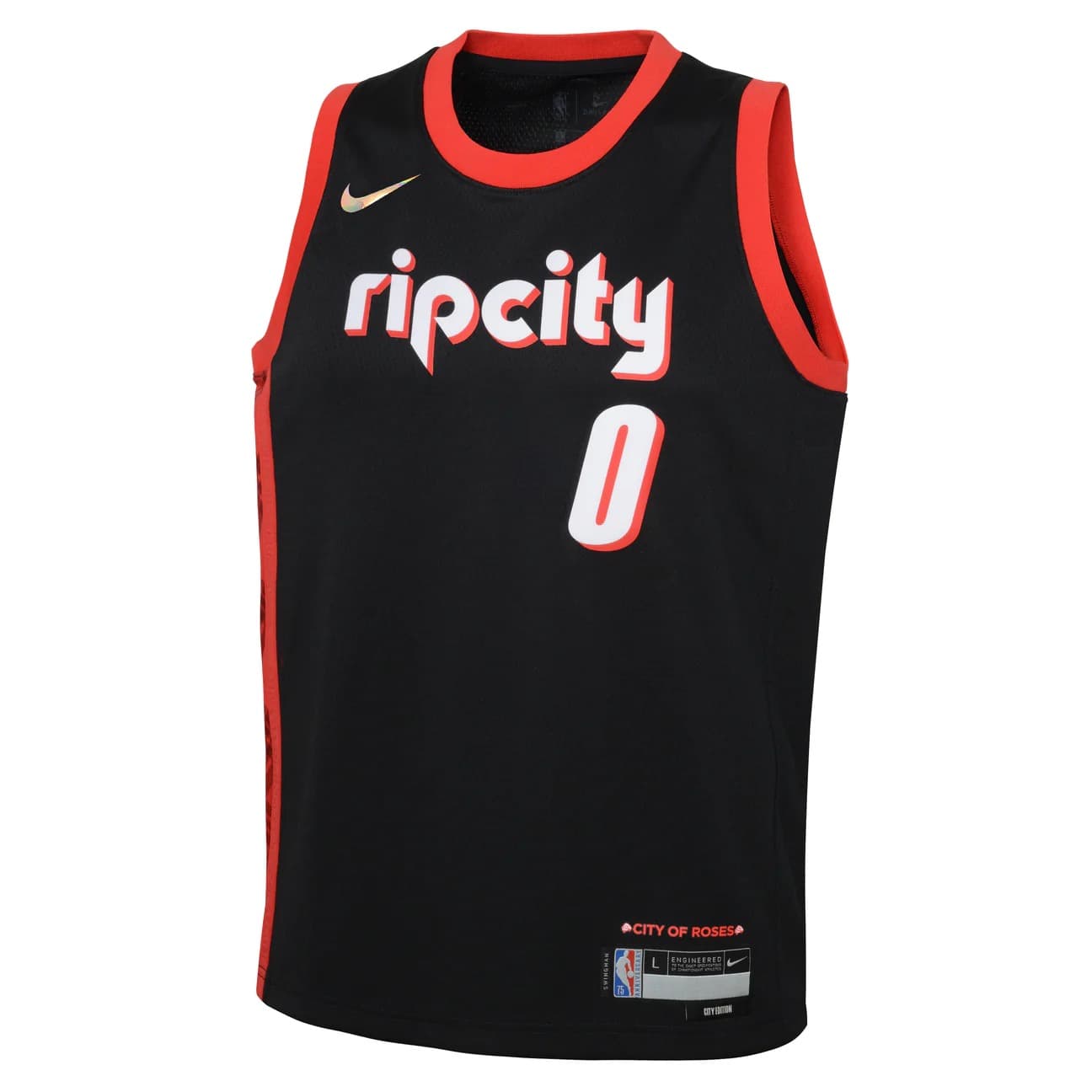2021-22-Portland-Trail-Blazers-Damian-Lillard-0-Youth-Swingman-Mixtape-City-Edition-Black-Jersey-6