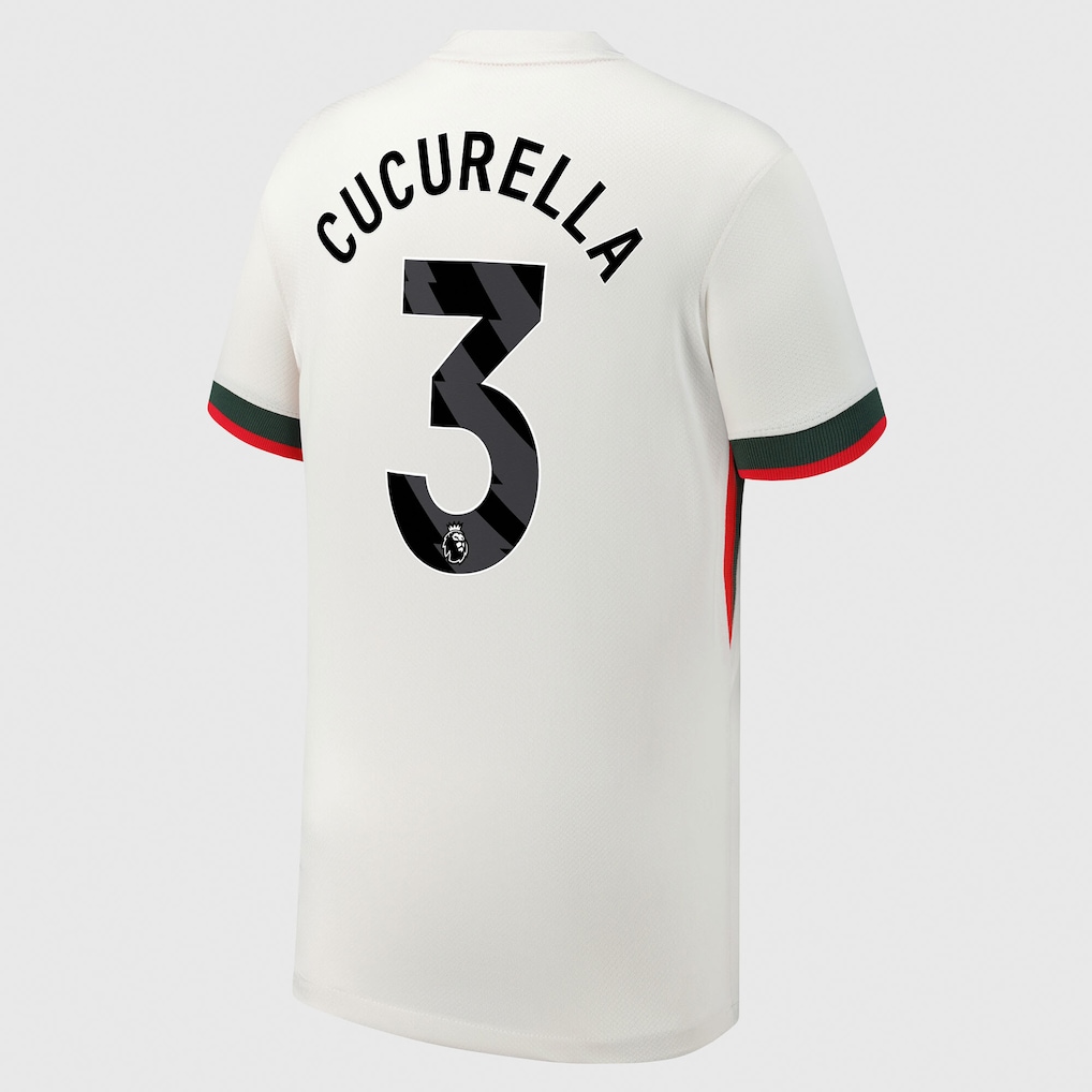 Детское футбольное джерси Chelsea Nike Away Stadium Shirt 2025-26 - Kids with Cucurella 3
