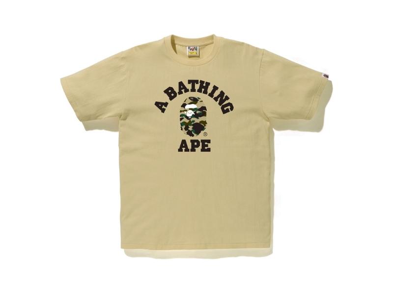 Футболка BAPE 1st Camo College Tee Beige/Yellow