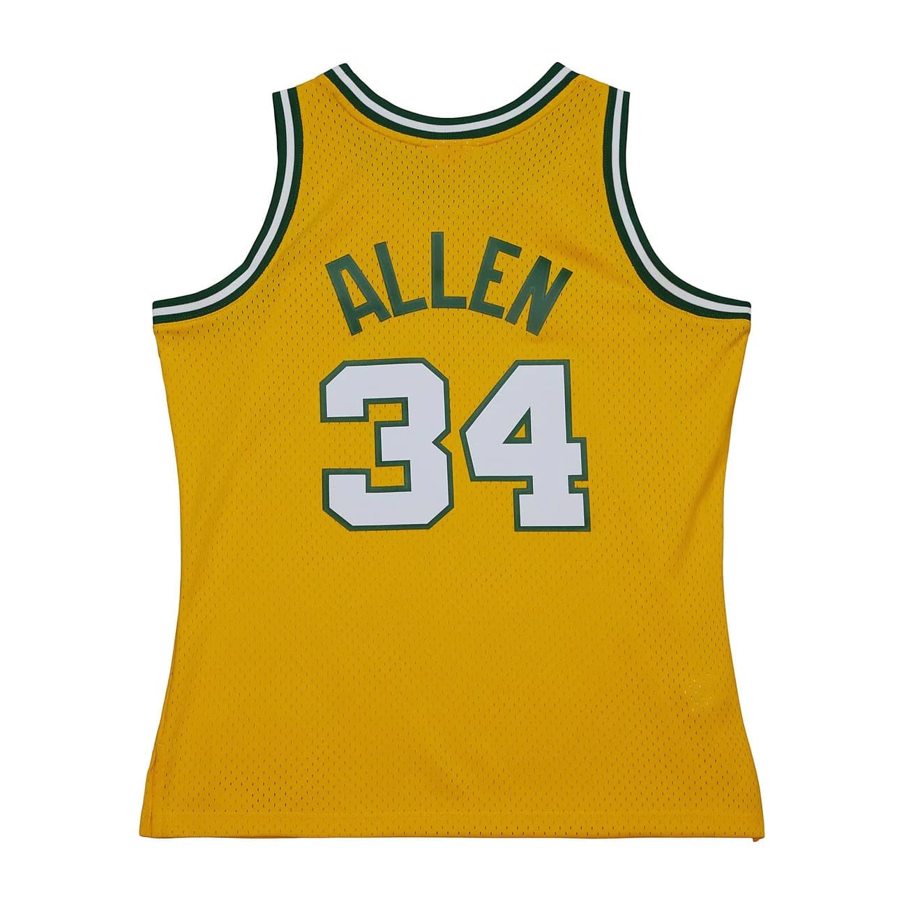 Баскетбольная джерси 2003-04 Seattle Supersonics Ray Allen #34 Swingman Hardwood Classics Yellow Jersey