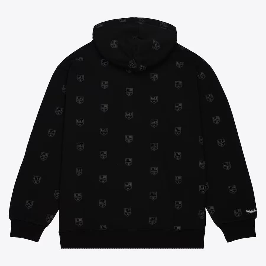 Худи Mitchell & Ness Black Los Angeles Kings Allover Print Fleece Pullover Hoodie