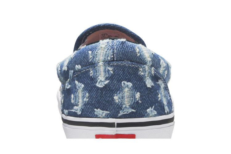 Кроссовки Supreme x Vans Slip-On 'Blue Hole Punch Denim'