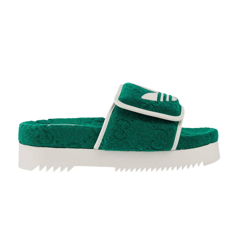 Сандалии Adidas x Gucci Wmns GG Platform Sandal 'Green Cotton Sponge'