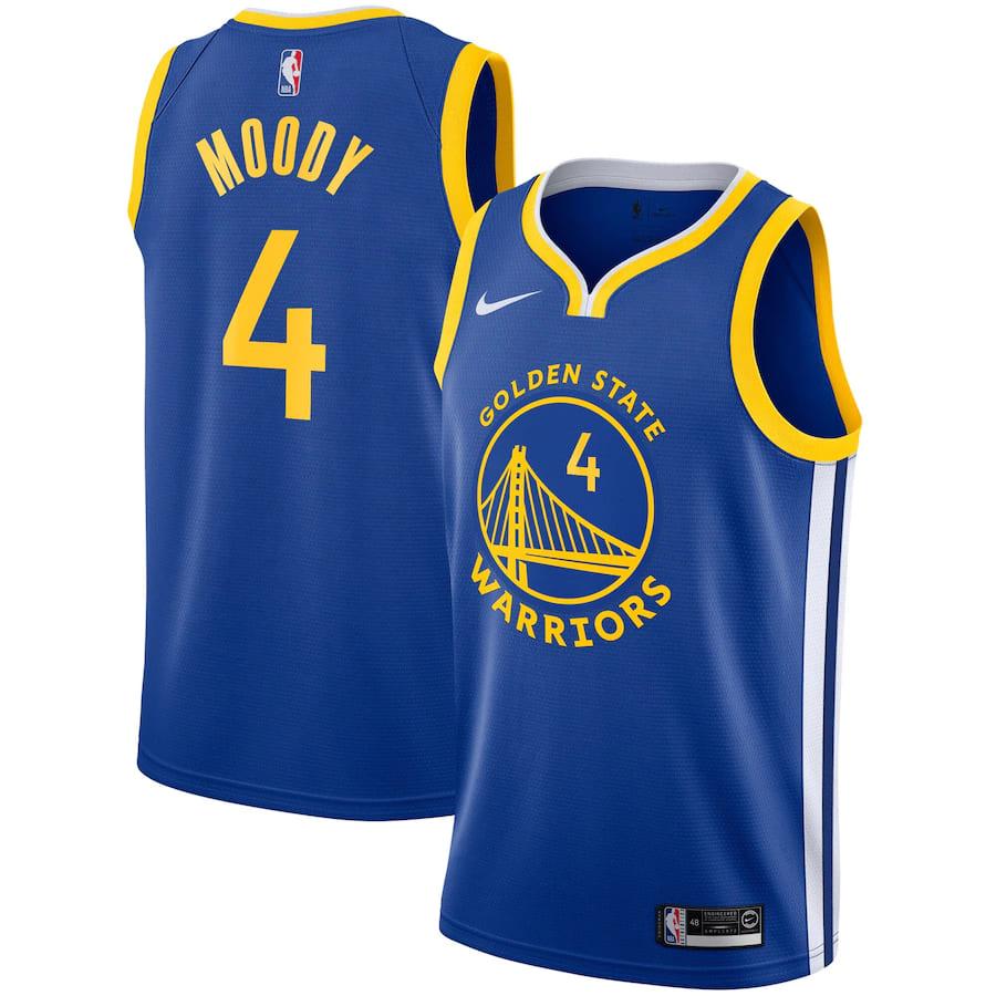 Баскетбольная джерси 2021-22 Golden State Warriors #4 Moses Moody Swingman Jersey – Royal Icon Edition