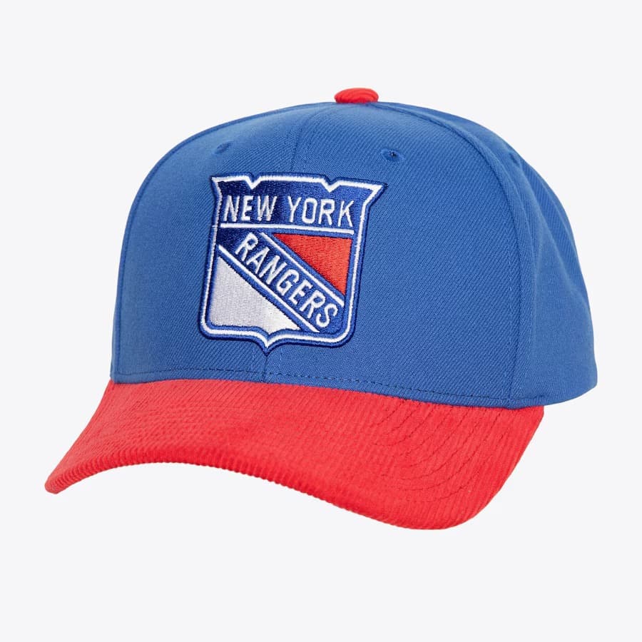 Бейсболка Mitchell & Ness Blue New York Rangers Cord Pro Snapback Hat