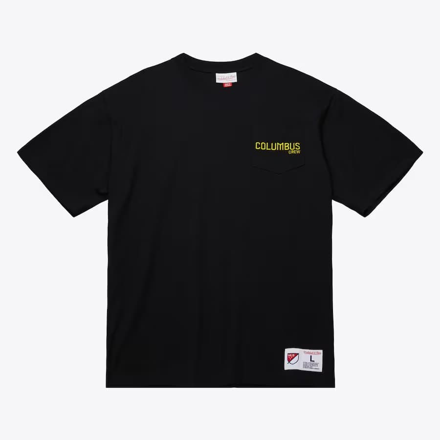 Футболка Mitchell & Ness Black Columbus Crew Current Logo Double Hit Pocket T-Shirt