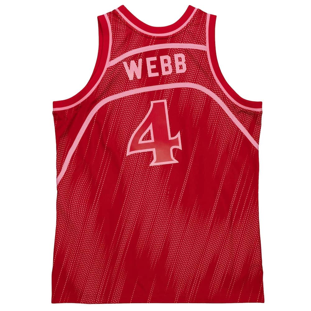Баскетбольная джерси 1996-97 Atlanta Hawks #4 Spud Webb Hardwood  Red Monochrome Jersey