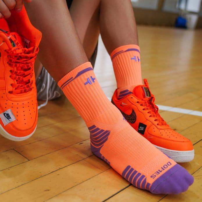 Спортивные носки Ehot Domes Orange-Purple Socks