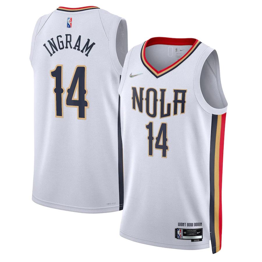Баскетбольная джерси 2021-22 New Orleans Pelicans #14 Brandon Ingram City Edition Swingman Jersey