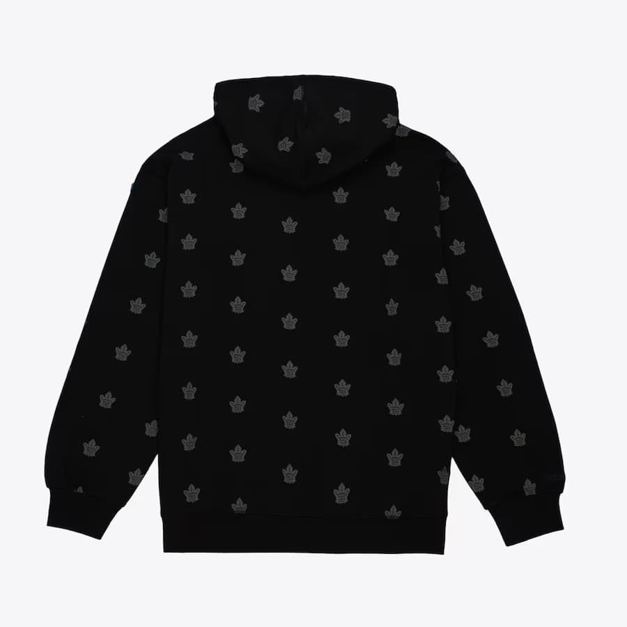 Худи Mitchell & Ness Black Toronto Maple Leafs Allover Print Fleece Pullover Hoodie