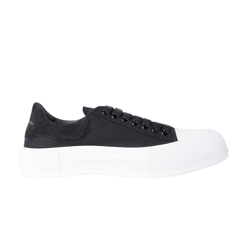 Кроссовки Alexander McQueen Deck Lace-Up Plimsoll 'Black White'
