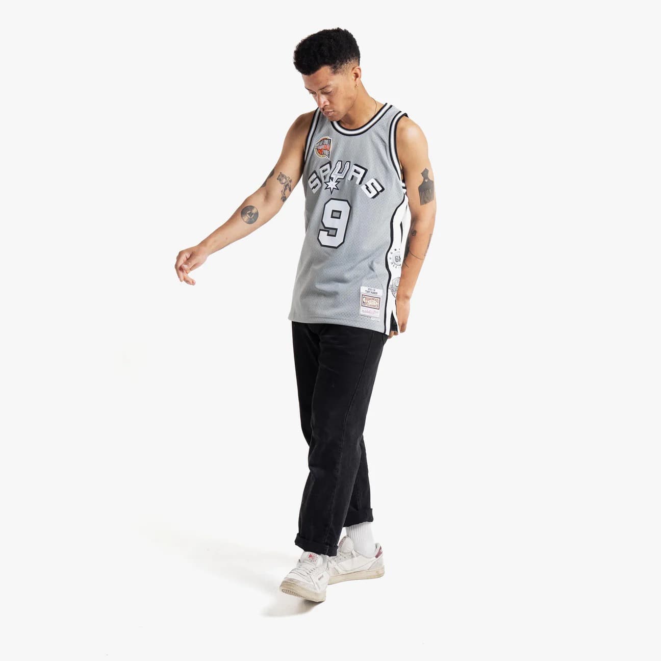 Баскетбольная джерси 2023 San Antonio Spurs Tony Parker #9 Hall Of Fame NBA Limited Grey Jersey