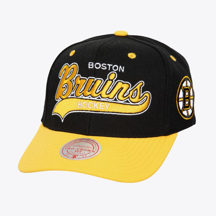 Mitchell-Ness-Black-Boston-Bruins-Tailsweep-2.0-Pro-Snapback-Hat