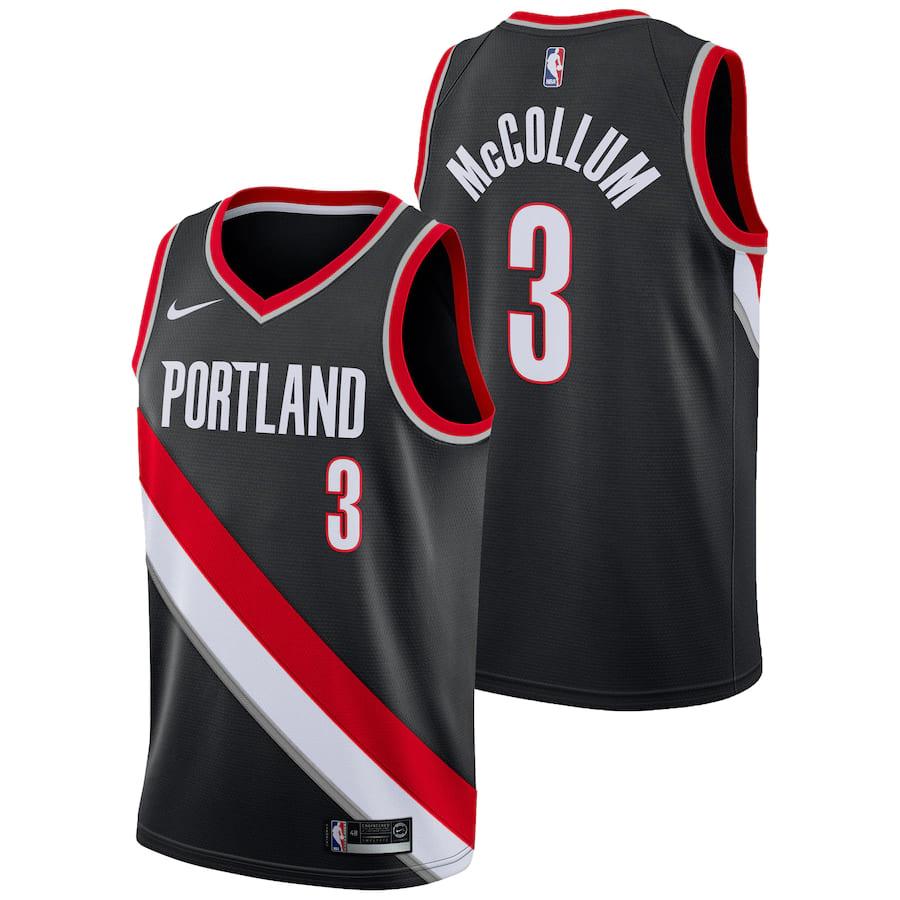 Баскетбольная джерси 2021-22 Portland Trail Blazers #3 CJ McCollum Icon Swingman Jersey