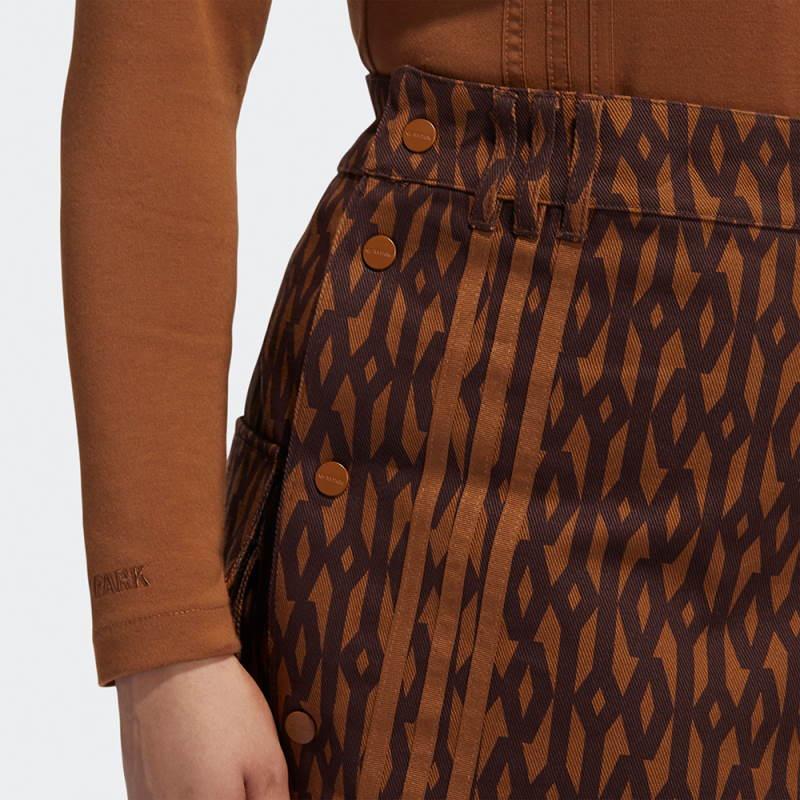 Юбка adidas Ivy Park Monogram Skirt (Plus Size) Wild Brown/Night Red