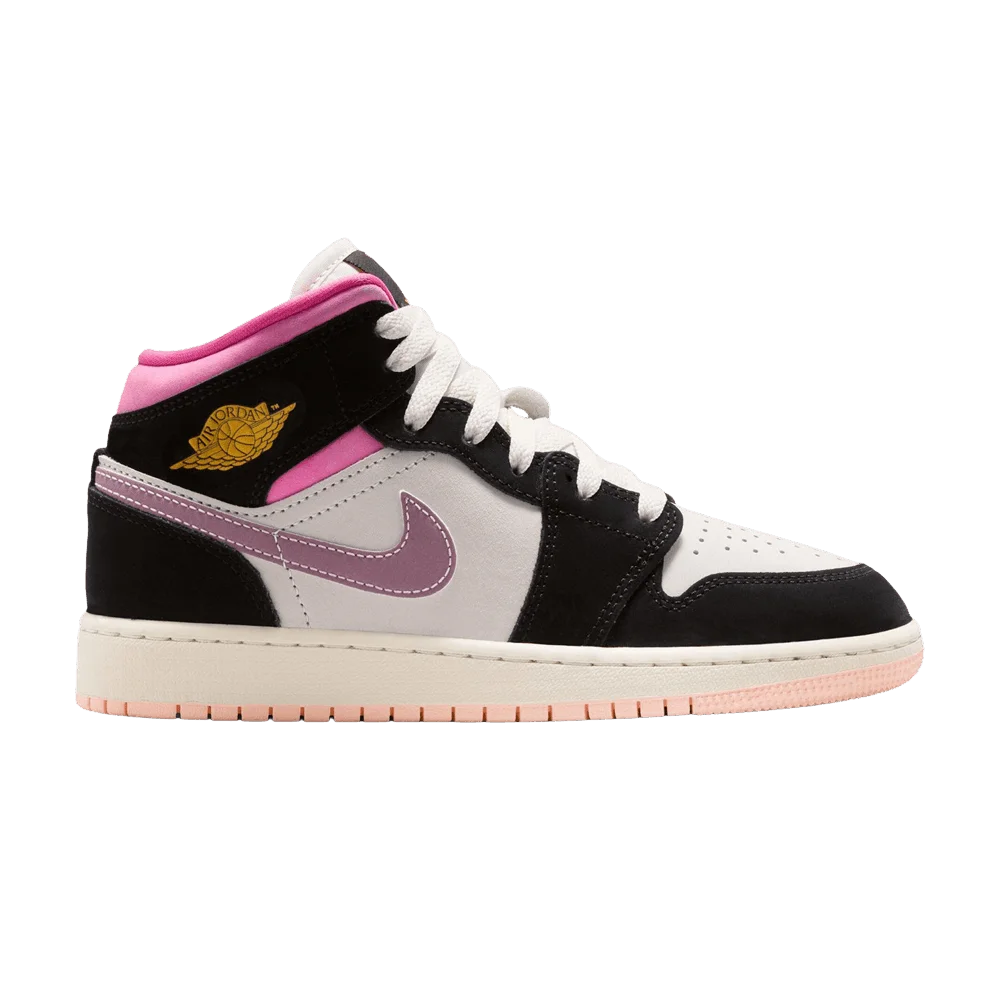 Krossovki-Air-Jordan-1-Mid-GS-Black-University-Gold-Pinksicle