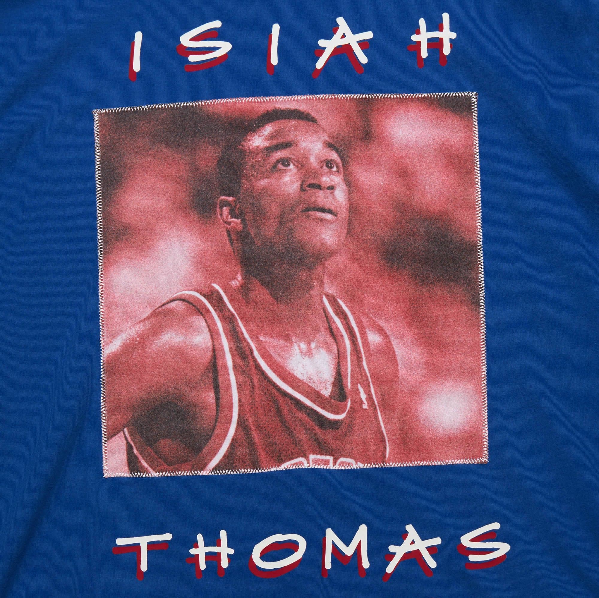 Футболка Mitchell & Ness Heavyweight Premium Player Vintage Logo Detroit Pistons Isaiah Thomas T-Shirt