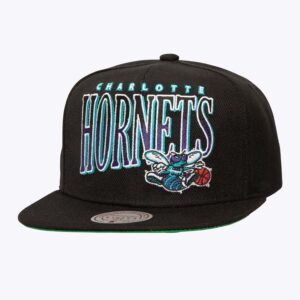 Mitchell-Ness-Black-Charlotte-Hornets-Line-Work-Snapback-OG-Snapback-Hat-300x300
