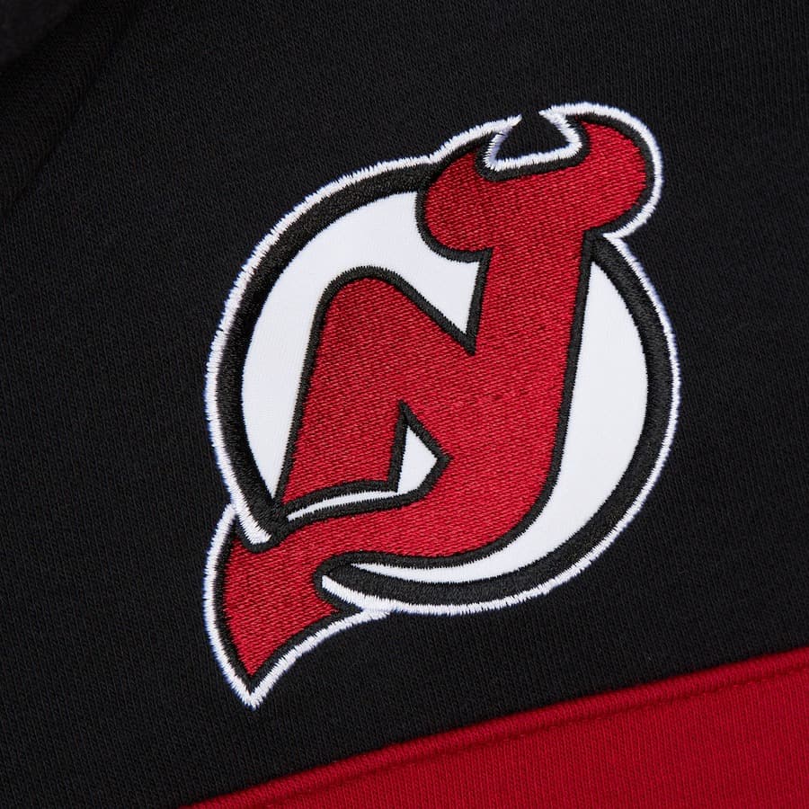 Худи Mitchell & Ness Black New Jersey Devils Head Coach Fleece Pullover Hoodie
