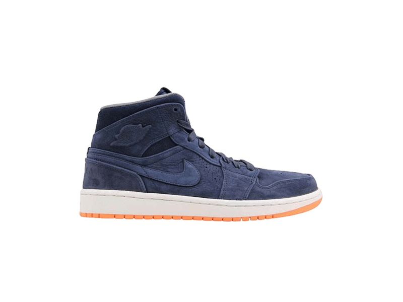Кроссовки Air Jordan 1 Mid Obsidian Atomic Orange