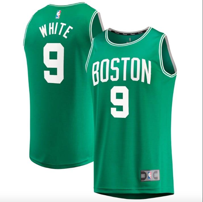 Баскетбольная джерси 2022-23 Boston Celtics #9 Derrick White Fast Break Replica Icon Kelly Green Jersey