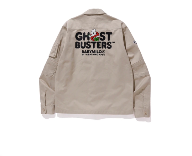 Рубашка BAPE x Ghostbusters Baby Milo Shirt Beige
