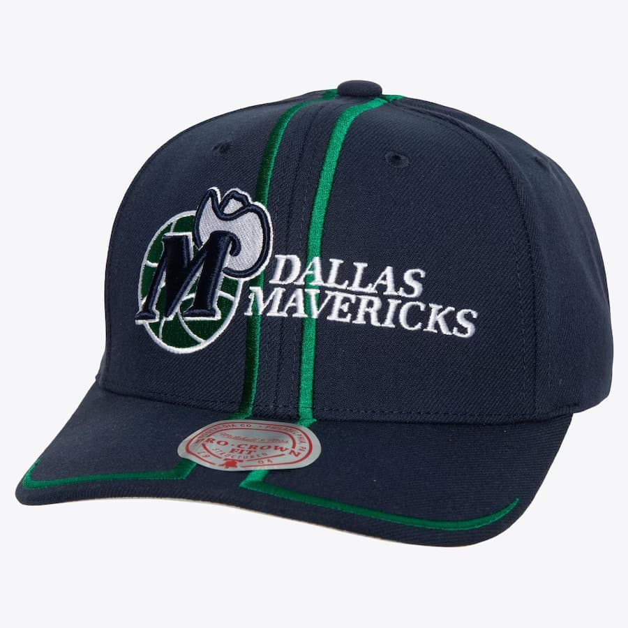 Бейсболка Mitchell & Ness Navy Dallas Mavericks Hardwood Classics 1998 Draft Pro Adjustable Hat