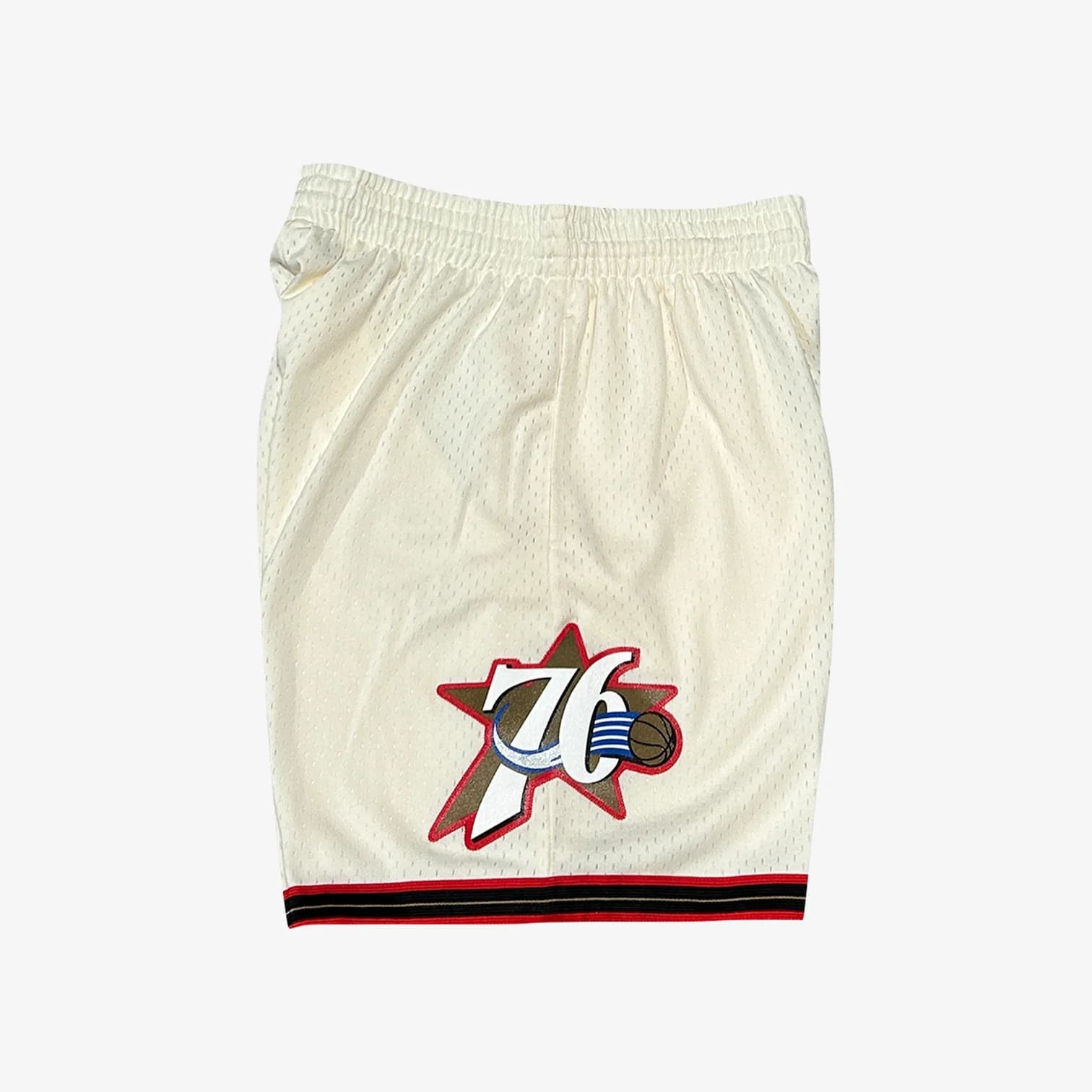 Спортивные шорты Mitchell & Ness Philadelphia 76ers Hardwood Classics Throwback Off White Swingman NBA Shorts