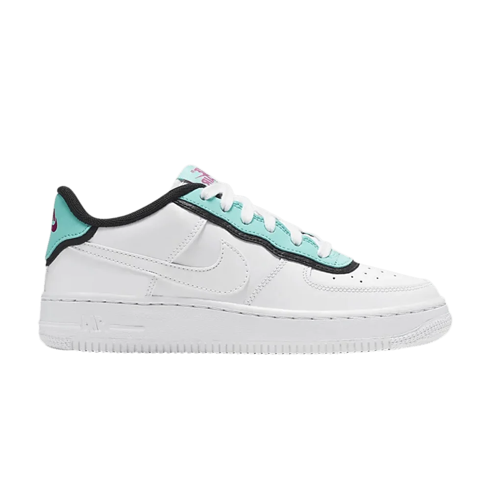 Krossovki-Nike-Air-Force-1-Low-GS-Double-Layer-Aqua-Black