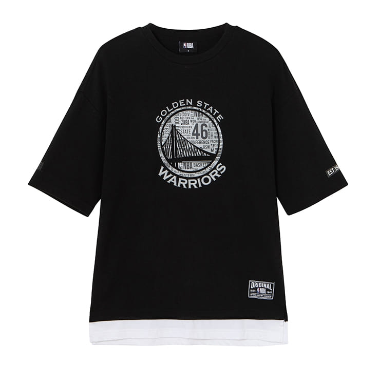 Футболка 2020 NBA Golden State Warriors Black Grey Tee Unisex
