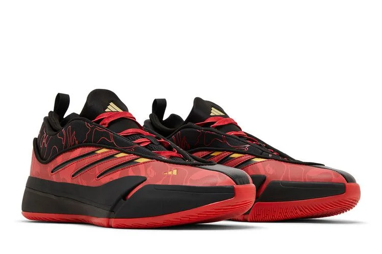 Krossovki-BAPE-x-adidas-Dame-9-Black-Scarlet-7