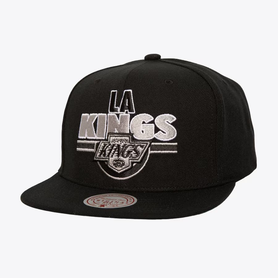 Бейсболка Mitchell & Ness Black Los Angeles Kings Retro Snapback Hat