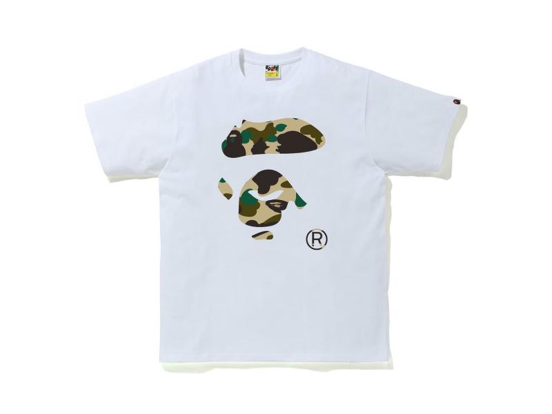 Футболка BAPE 1st Camo Ape Face Tee White/Yellow