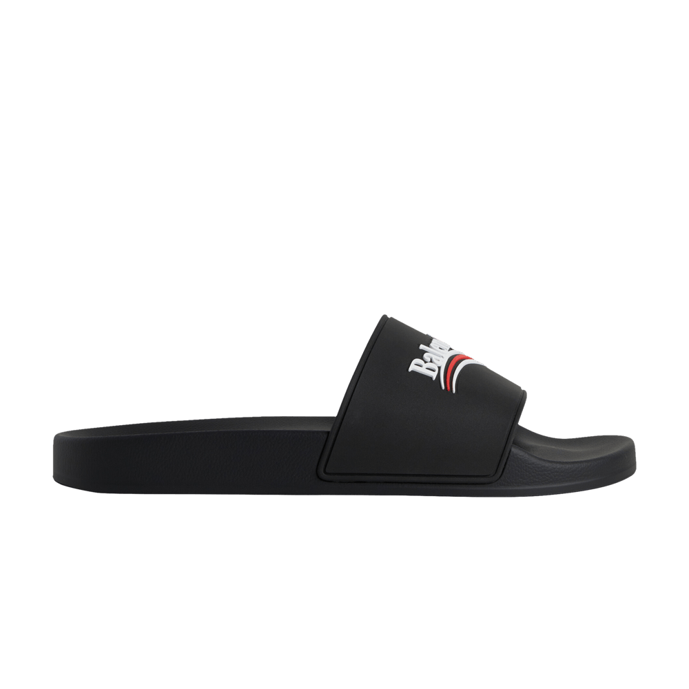 Сандалии Balenciaga Pool Slide Sandal 'Black White Red'