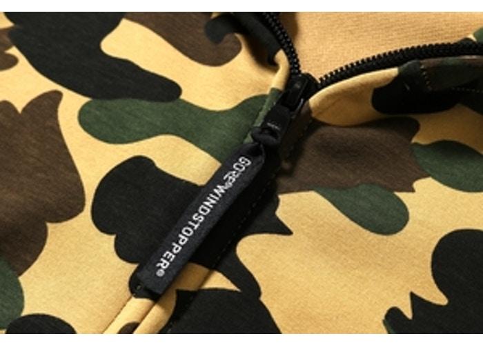 Худи BAPE 1st Camo Windstopper PONR Shark Full Zip Hoodie Yellow