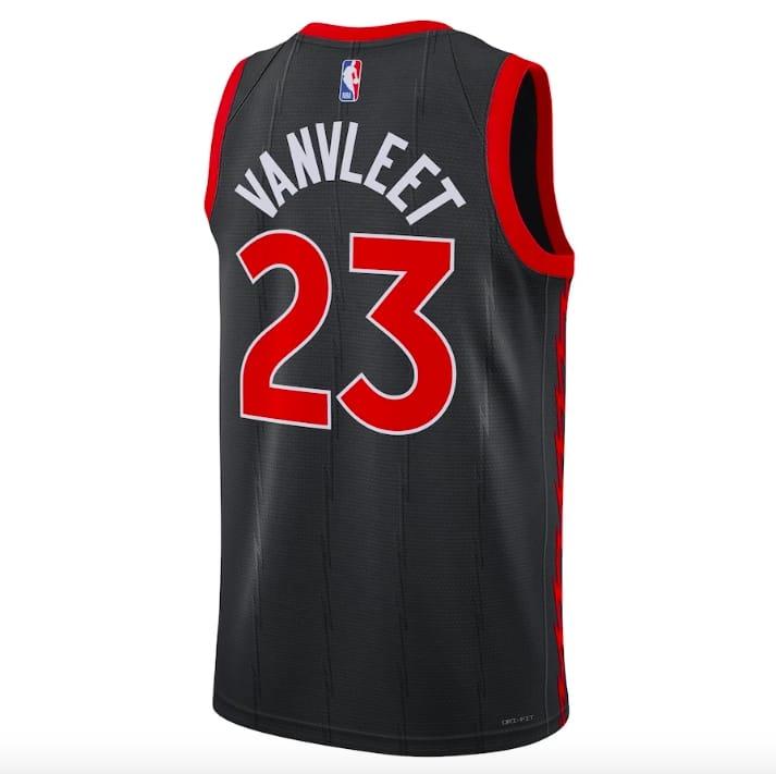 Баскетбольная джерси 2022-23 Toronto Raptors #23 Fred VanVleet  Swingman Statement Black Jersey