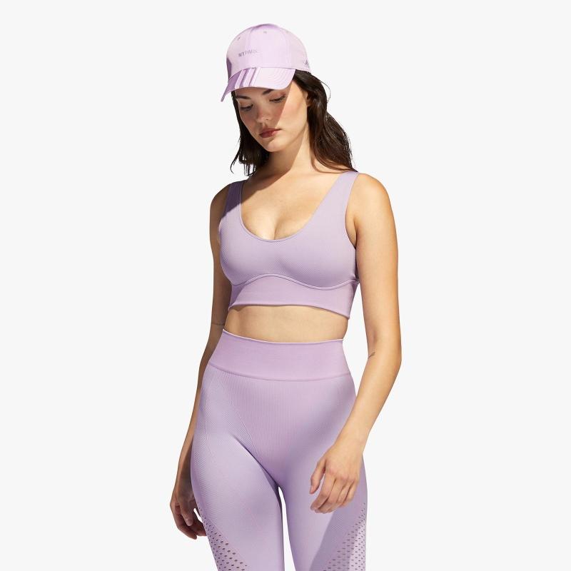 Спортивный топ adidas Ivy Park Knit Scoop Bra Dust Purple/Purple Glow
