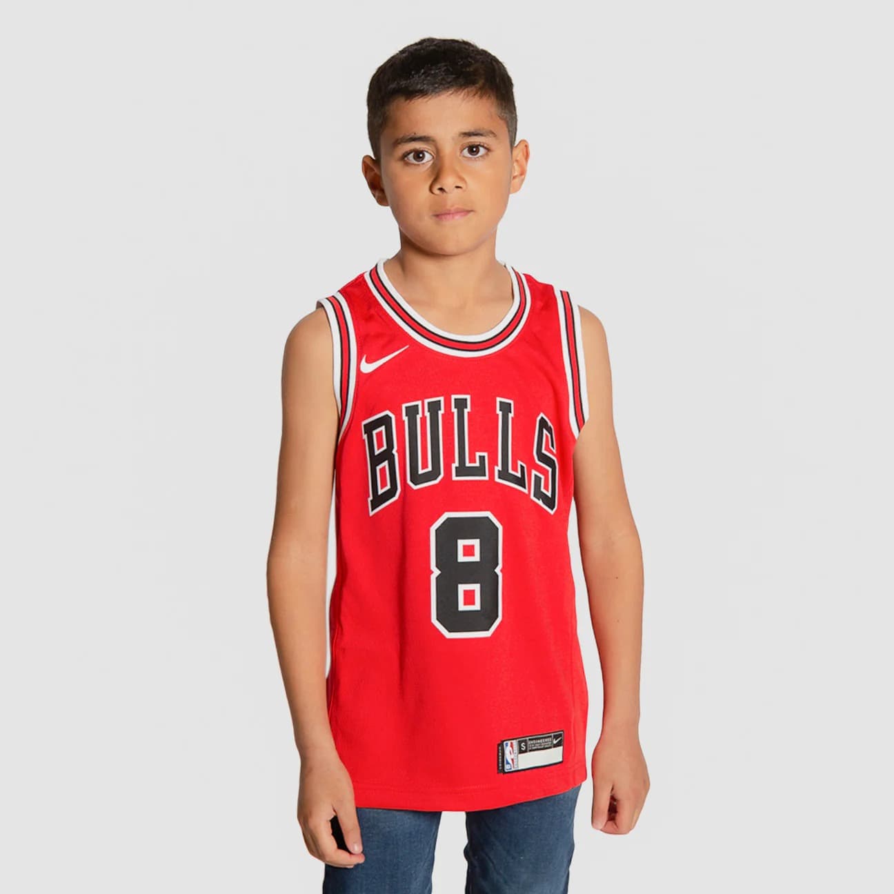Баскетбольная джерси 2022-23 Chicago Bulls Zach Lavine #8 Youth Swingman Icon Edition Red Jersey