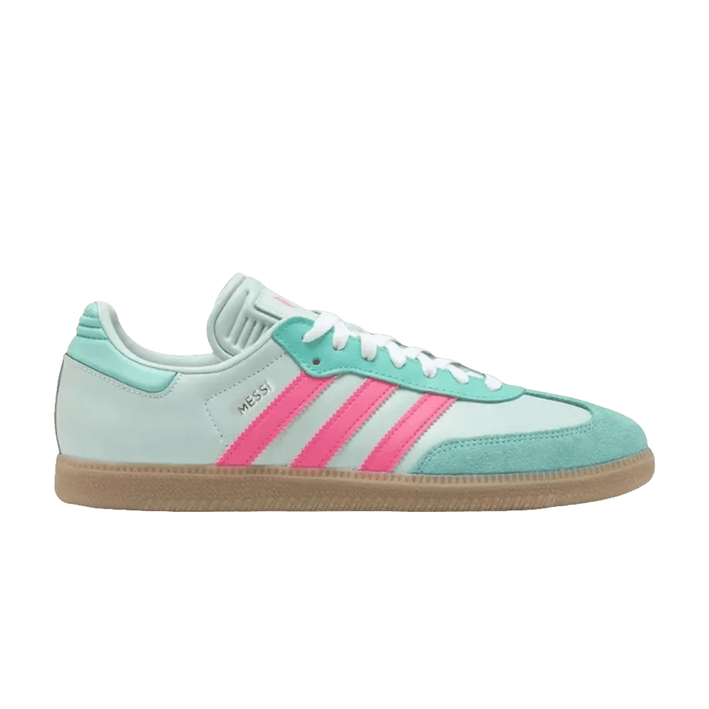 Кроссовки Lionel Messi x adidas Samba J 'Halo Mint Lucid Pink'
