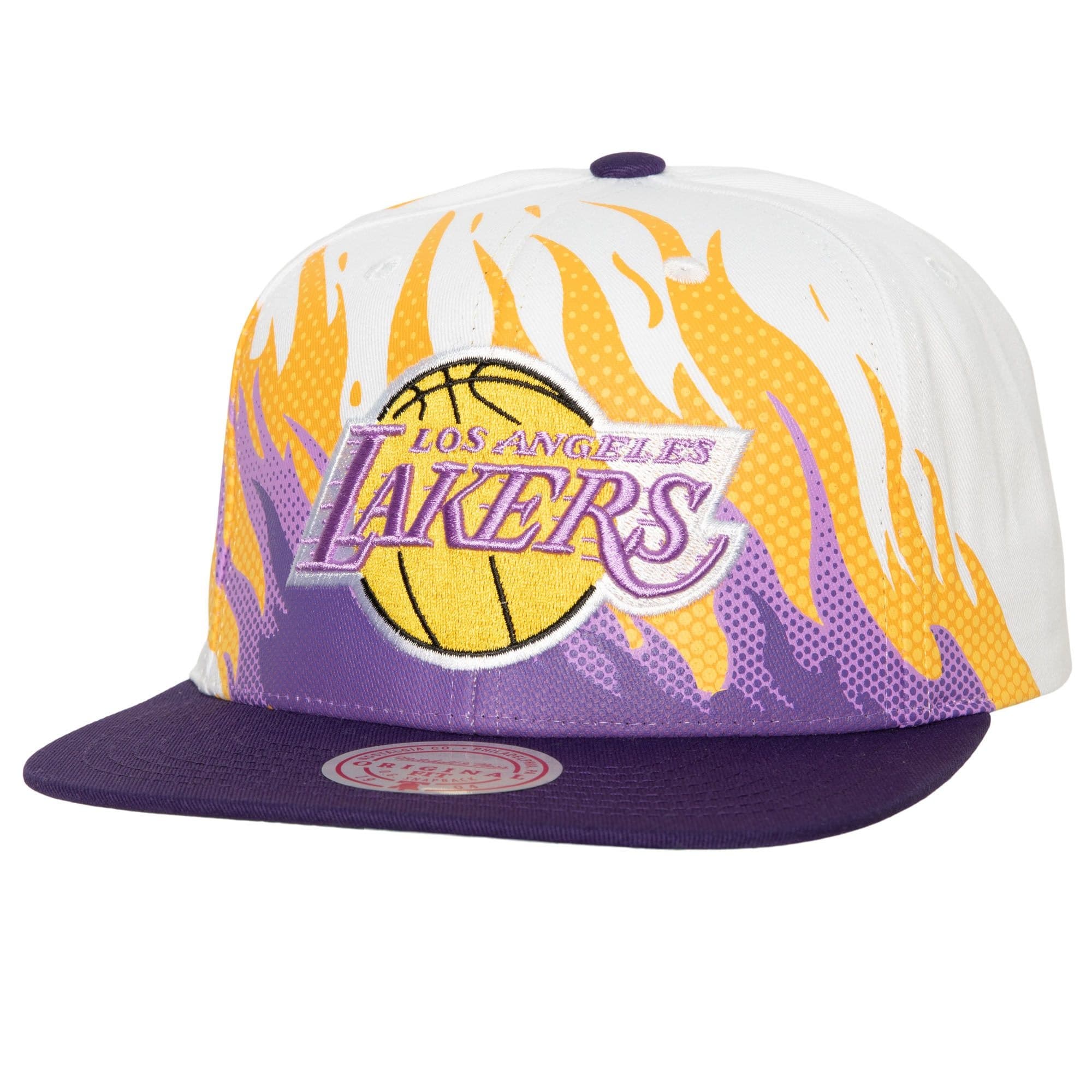 Бейсболка Mitchell & Ness Hot Fire Snapback HWC Los Angeles Lakers Hat