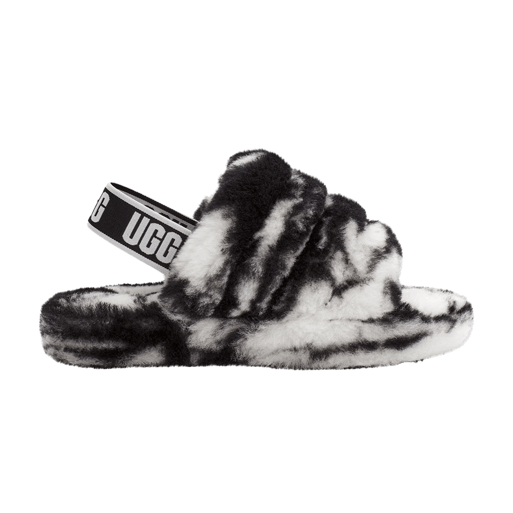 Кроссовки UGG Fluff Yeah Slide Kids 'Marble - Black'