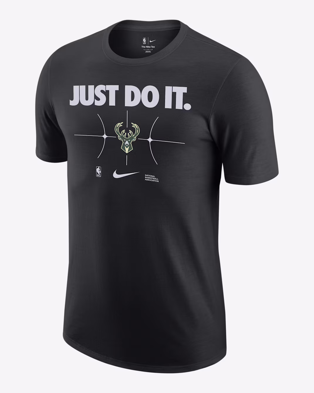 Мужская футболка Nike NBA Milwaukee Bucks Essential Just do it Black