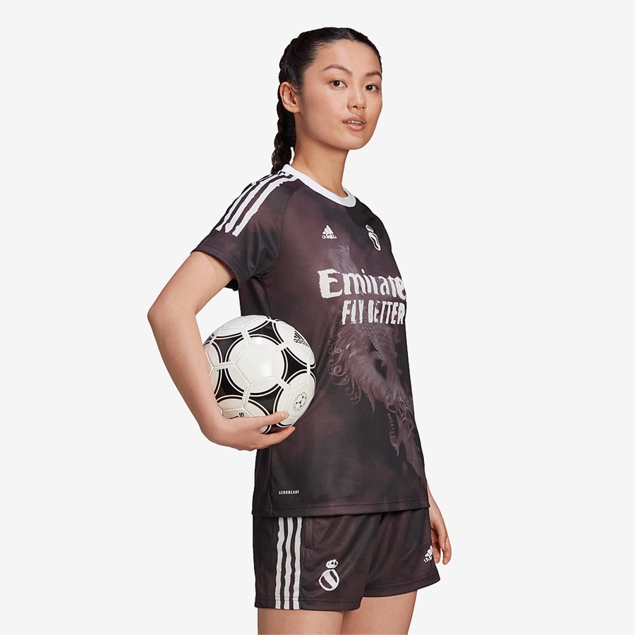 Футболка adidas Real Madrid Human Race Womens Jersey Black/White
