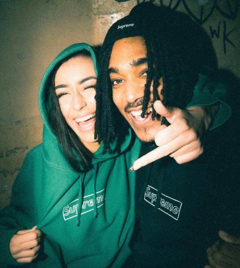 Худи Kaws x Supreme Chalk Logo Hoodie Black