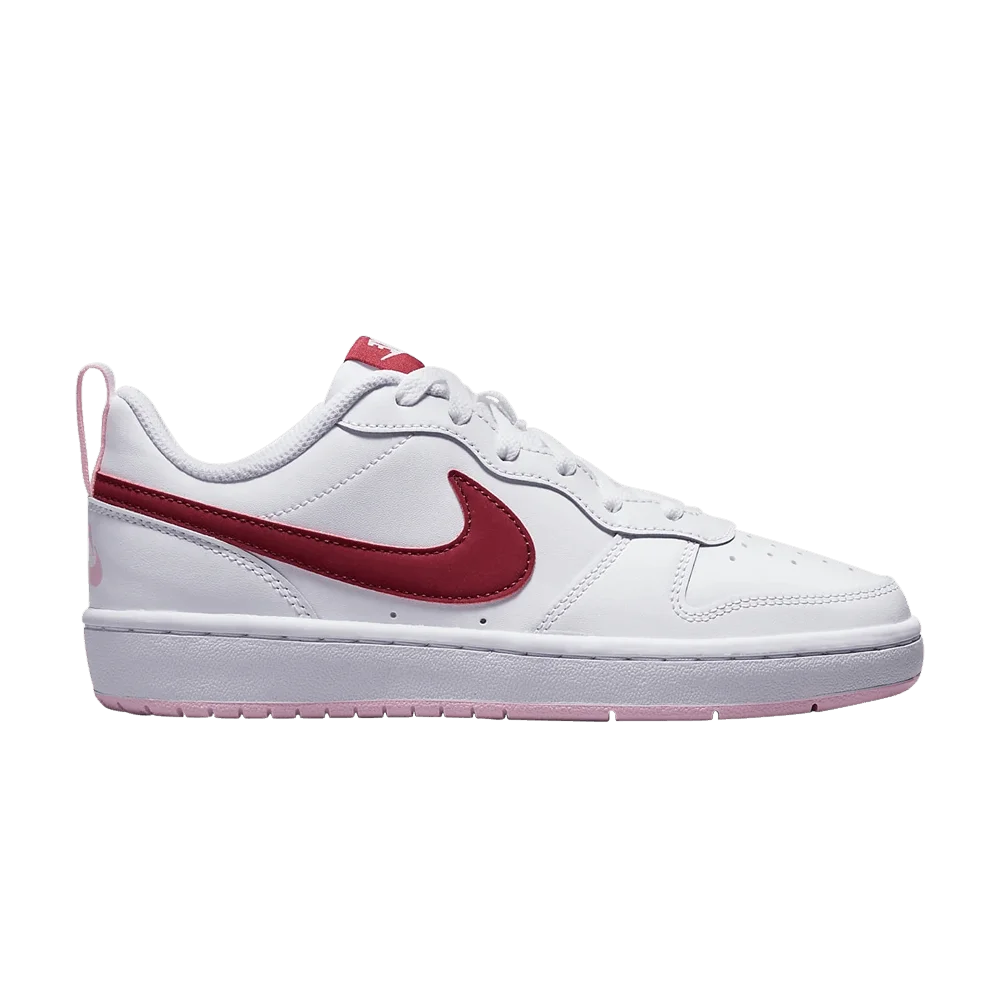 Krossovki-Nike-Court-Borough-Low-2-GS-White-Dark-Beetroot