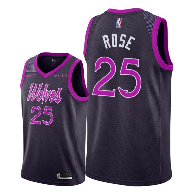 2018-19-Derrick-Rose-Timberwolves-25-City-Purple